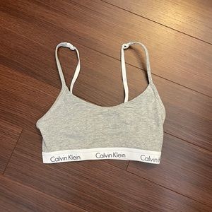 Calvin Klein bra/ bralette in gray size small
